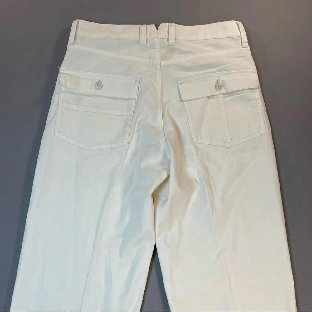 J Crew Chino Twill Garment-Dyed Cargo Pant; Cotton/Linen Blend - Womens 26